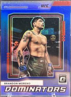 Brandon Moreno 2022 Panini Donruss Optic UFC Dominators #21 Blue