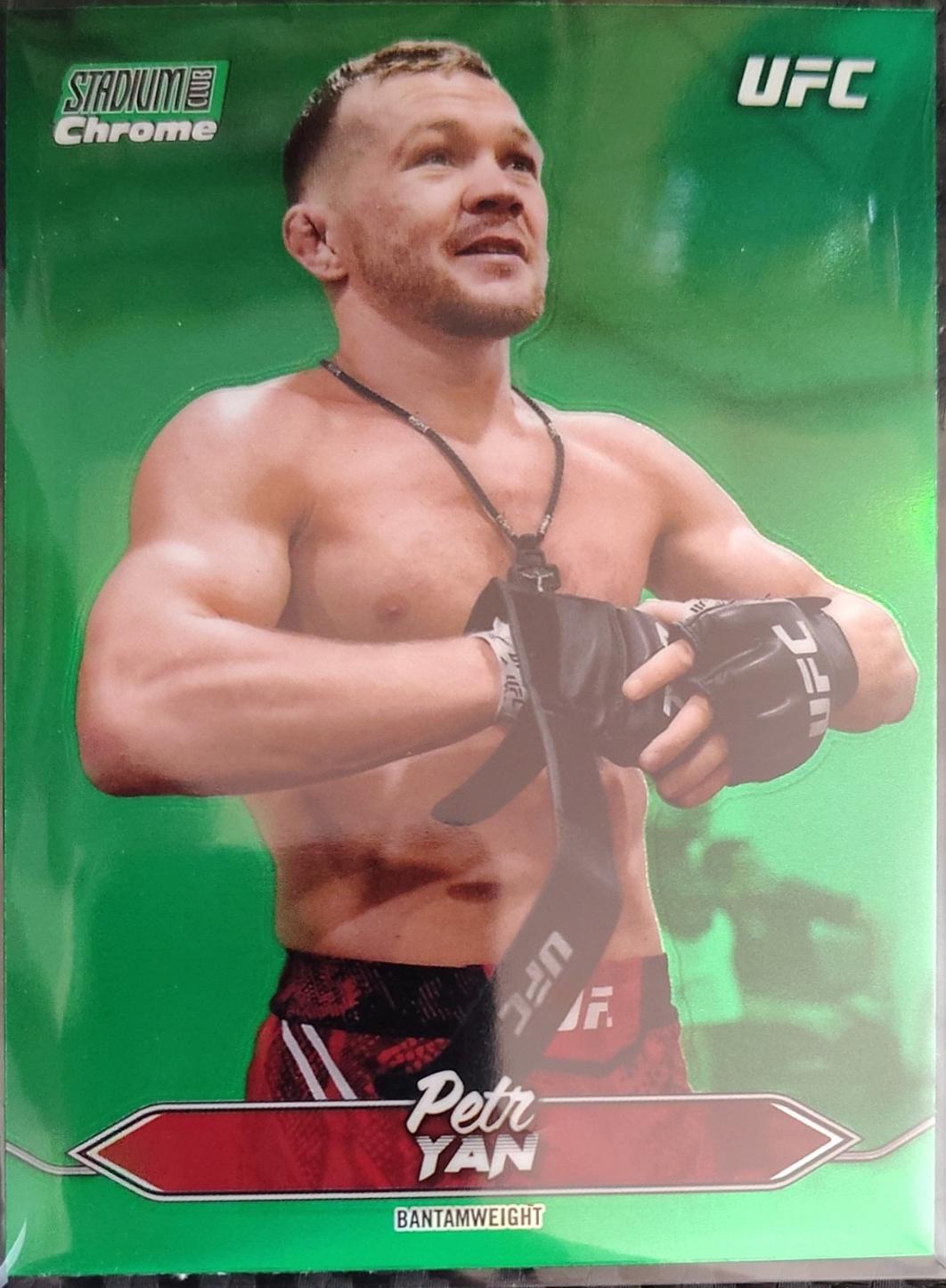 Petr Yan 2025 Topps Stadium Club UFC Base Chrome #C-113 Green Refractor