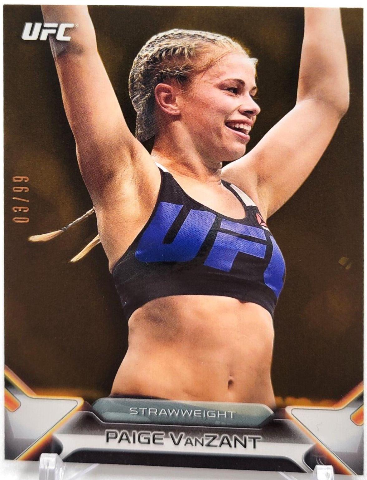Paige VanZant 2016 Topps UFC Knockout Base #69 Gold