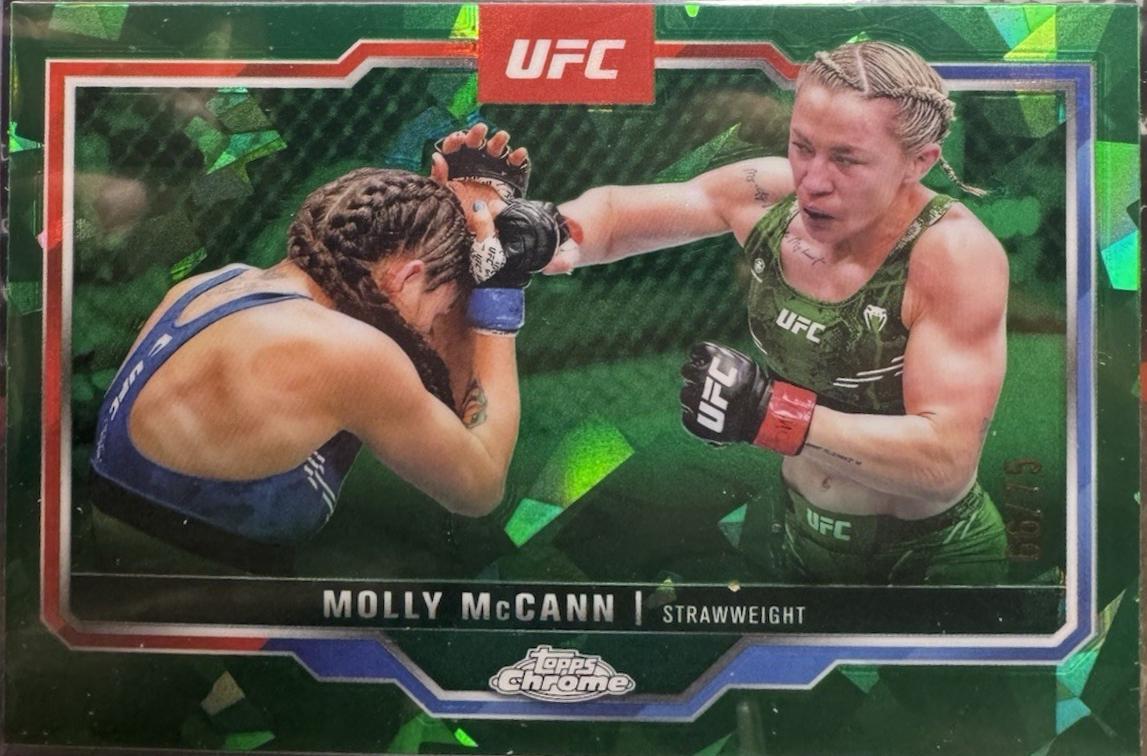 Molly McCann 2025 Topps Chrome Sapphire UFC Base Sapphire #29 Green Sapphire