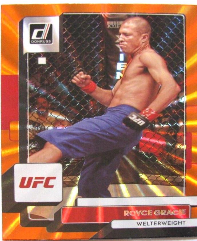 Royce Gracie 2023 Panini Donruss UFC Base #191 Orange Laser