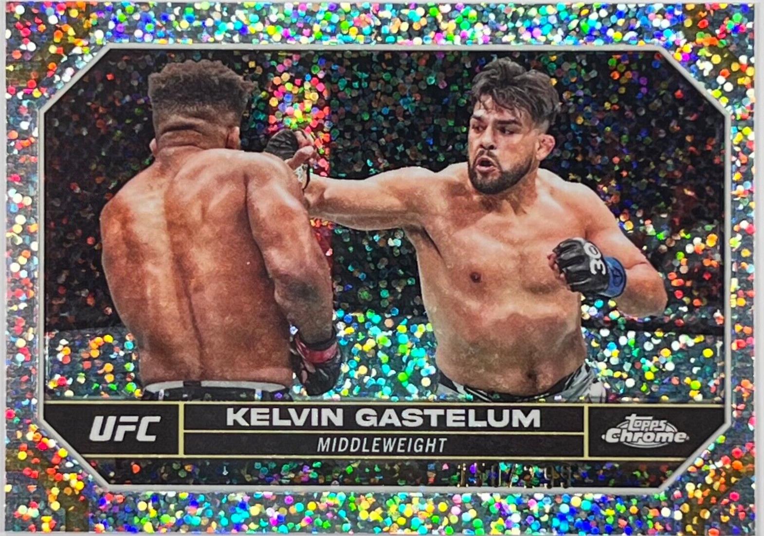 Kelvin Gastelum 2024 Topps Chrome UFC Base #110 Speckle Refractor