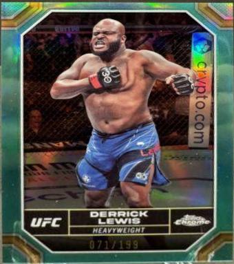 Derrick Lewis 2024 Topps Chrome UFC Base #59 Aqua Refractor
