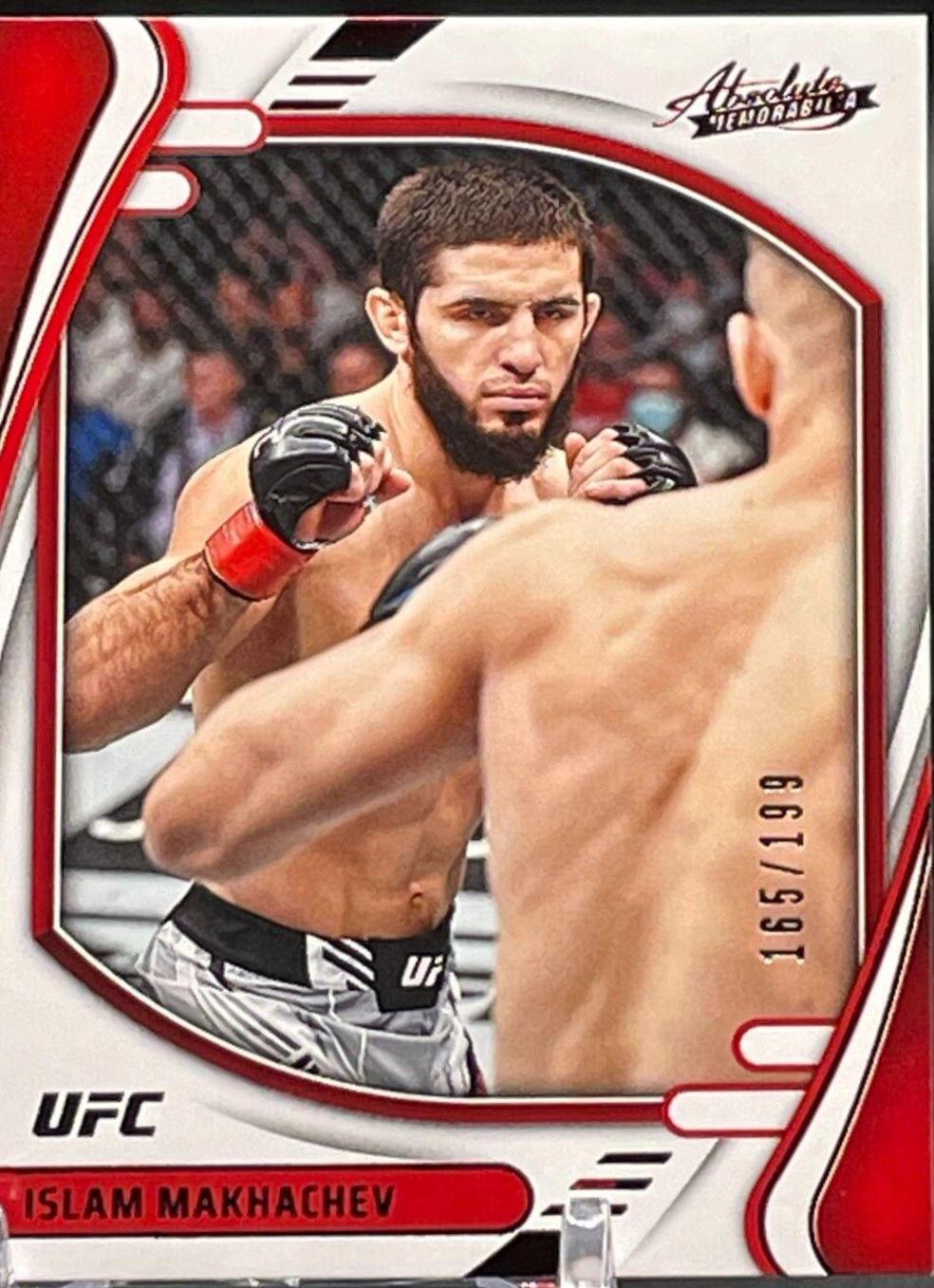Islam Makhachev 2022 Panini Chronicles UFC Base Absolute #124 Red