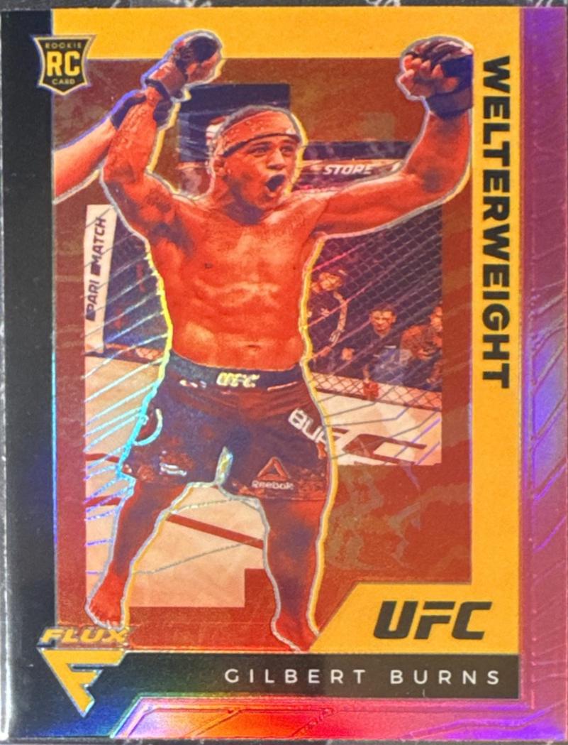 Gilbert Burns 2021 Panini Chronicles UFC Base Flux #249 Pink
