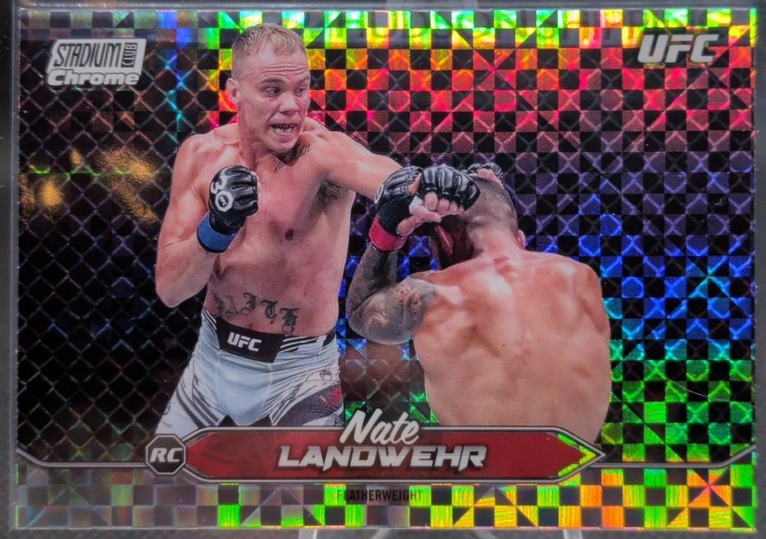 Nate Landwehr 2025 Topps Stadium Club UFC Base Chrome #C-140 X-Fractor