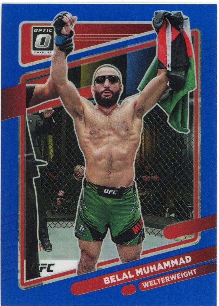 Belal Muhammad 2022 Panini Donruss Optic UFC Base #59 Blue