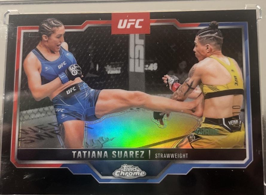 Tatiana Suarez 2025 Topps Chrome UFC Base #72 Black Refractor