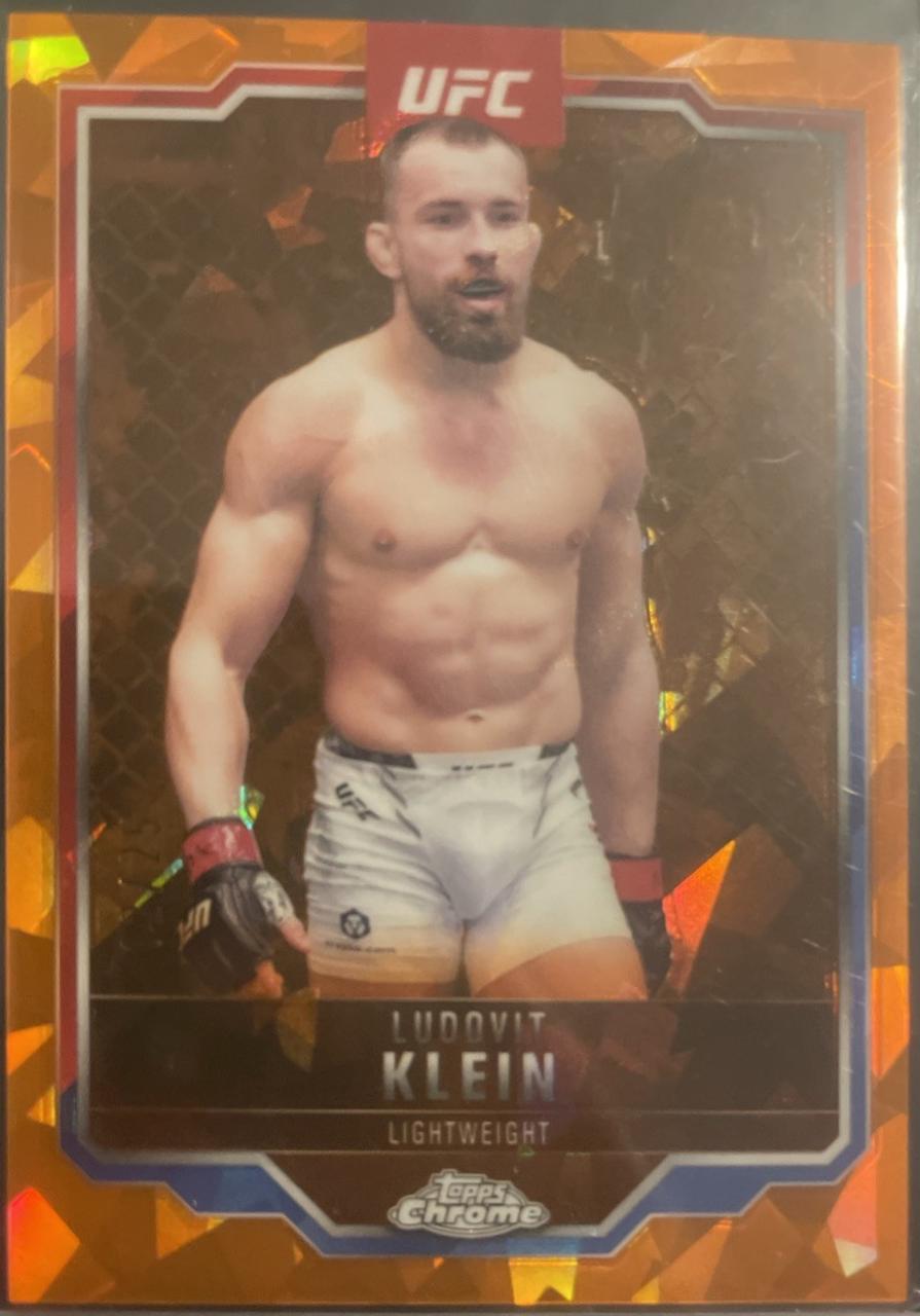 Ludovit Klein 2025 Topps Chrome Sapphire UFC Base Sapphire #32 Orange Sapphire