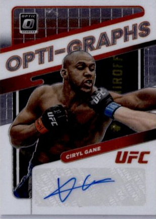 Ciryl Gane 2022 Panini Donruss Optic UFC Opti-Graphs #29 White Sparkle