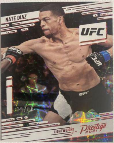 Nate Diaz 2021 Panini Chronicles UFC Base Prestige #72 Asia Red