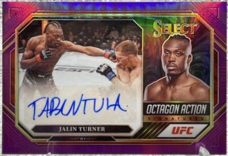 Jalin Turner 2023 Panini Select UFC Octagon Action Signatures #36 Purple