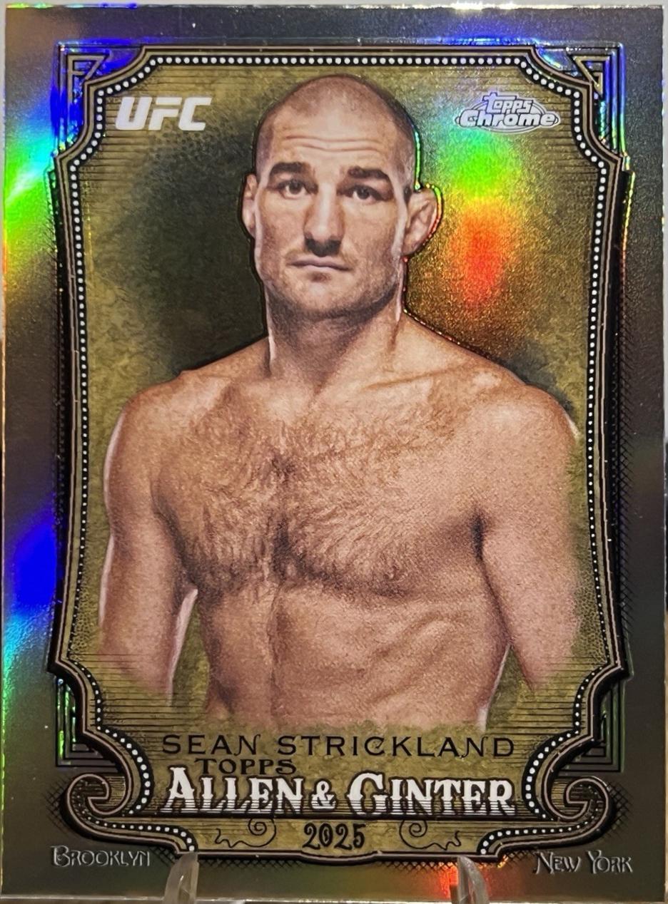 Sean Strickland 2025 Topps Chrome UFC Allen & Ginter #AAG-16 Refractor