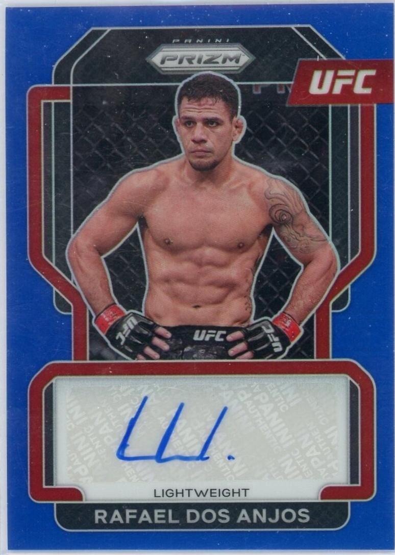 Rafael Dos Anjos 2022 Panini Prizm UFC Signatures #4 Blue