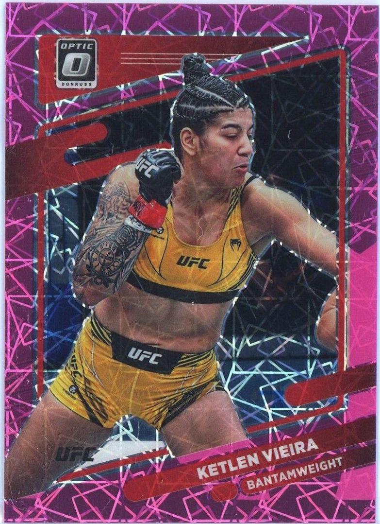Ketlen Vieira 2022 Panini Donruss Optic UFC Base #55 Pink Velocity