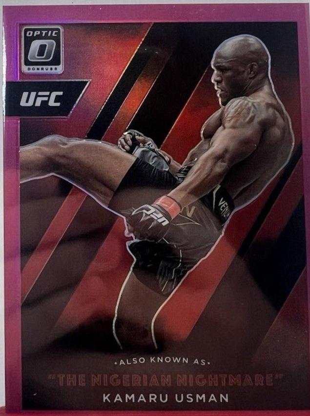 Kamaru Usman 2022 Panini Donruss Optic UFC Also Known As #20 Pink