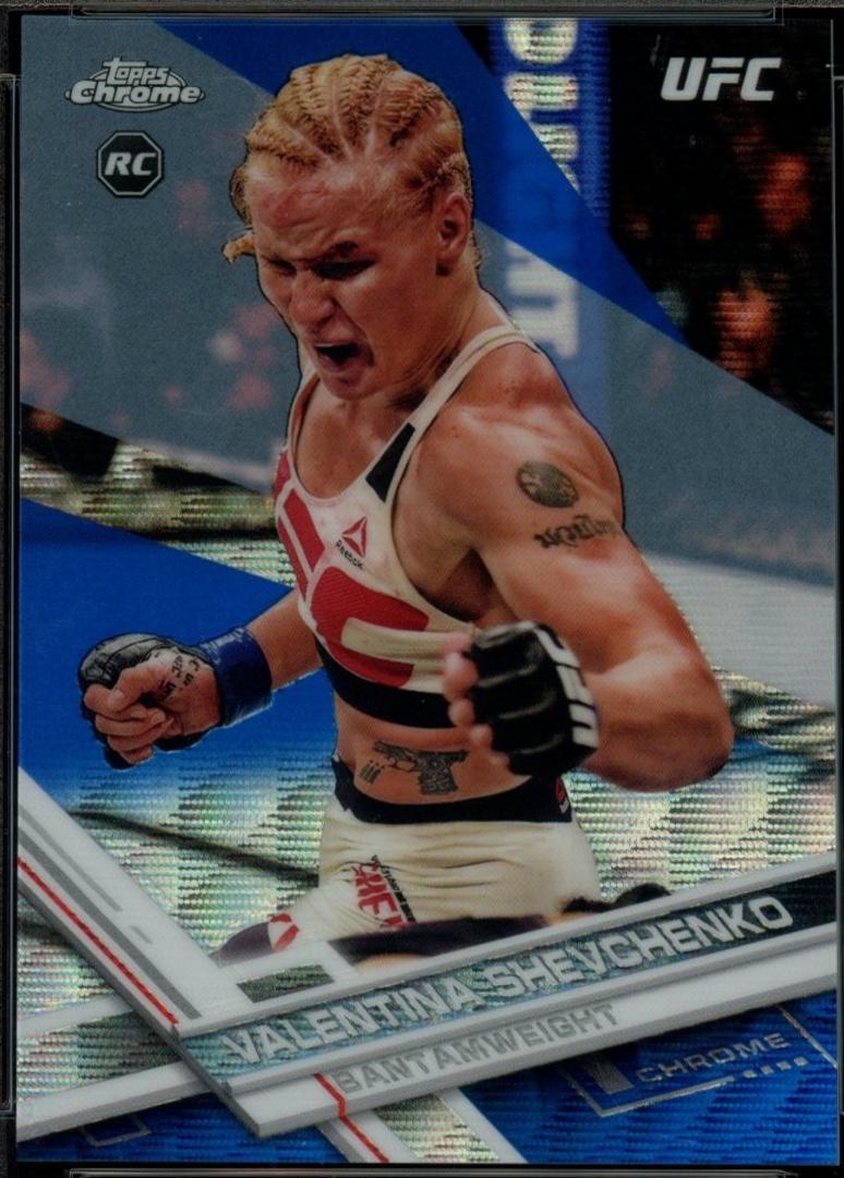 Valentina Shevchenko 2017 Topps Chrome UFC Base #83 Blue Wave