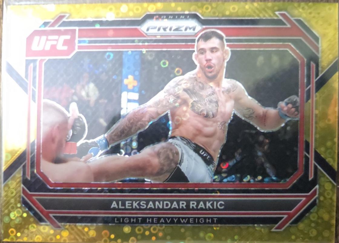 Aleksandar Rakic 2023 Panini Prizm Under Card UFC Base #16 Gold