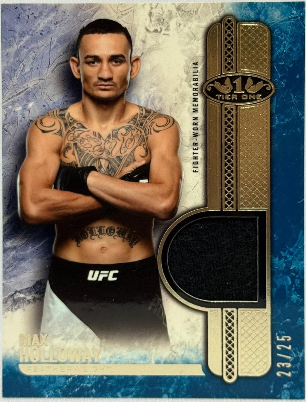Max Holloway 2017 Topps UFC Knockout Tier One Relics #T1R-MH Blue