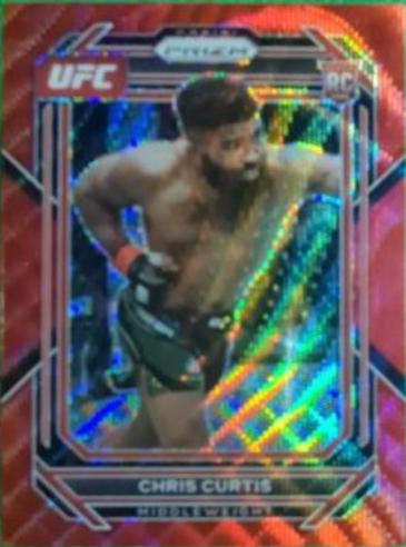 Chris Curtis 2023 Panini Prizm UFC Base #105 Ruby Wave