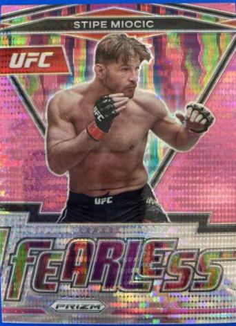Stipe Miocic 2022 Panini Prizm UFC Fearless #8 Pink Pulsar