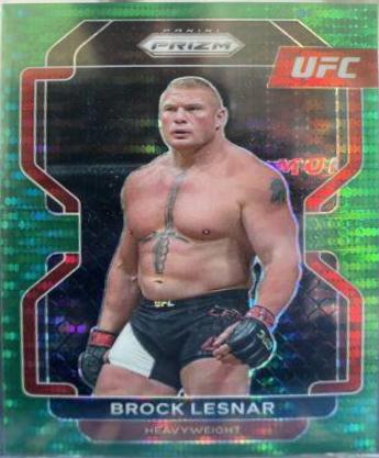 Brock Lesnar 2022 Panini Prizm UFC Base #159 Green Pulsar
