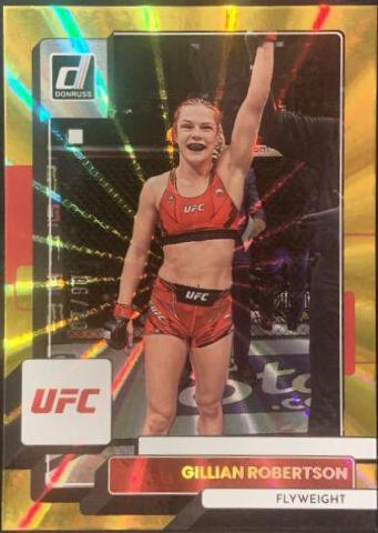 Gillian Robertson 2023 Panini Donruss UFC Base #173 Gold Laser