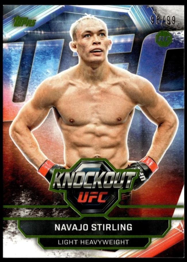 Navajo Stirling 2026 Topps Knockout UFC Base #46 Lime Green
