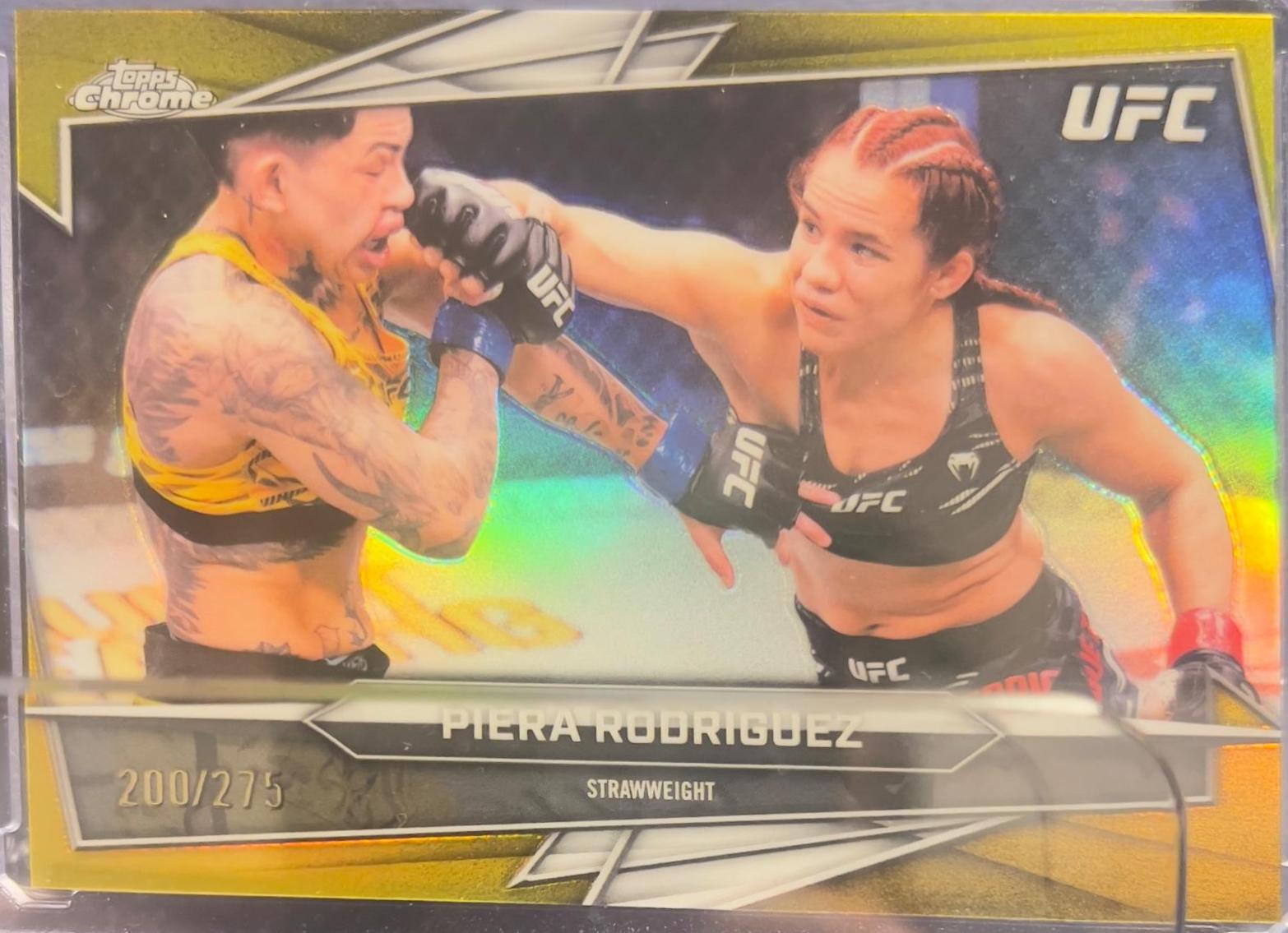 Piera Rodriguez 2026 Topps Chrome UFC Base #85 Yellow Refractor