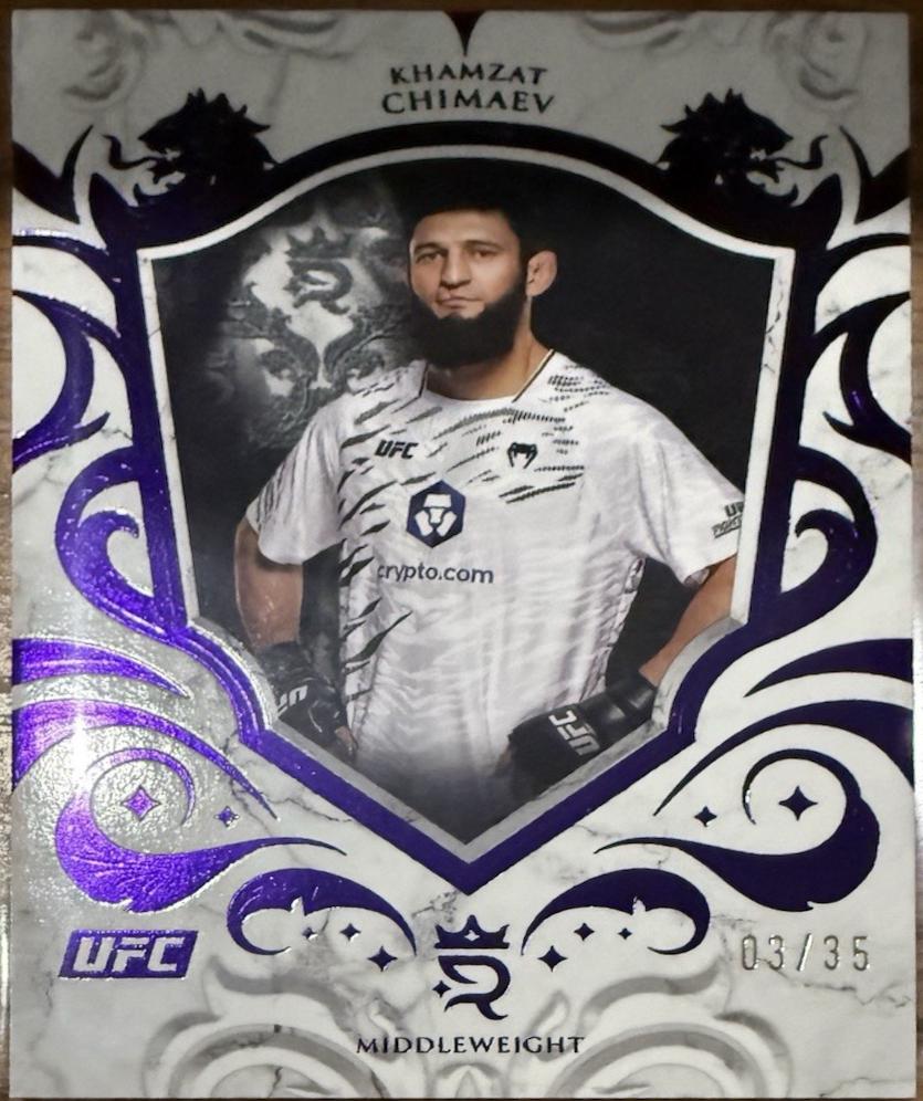 Khamzat Chimaev 2025 Topps Royalty UFC Base #47 Purple