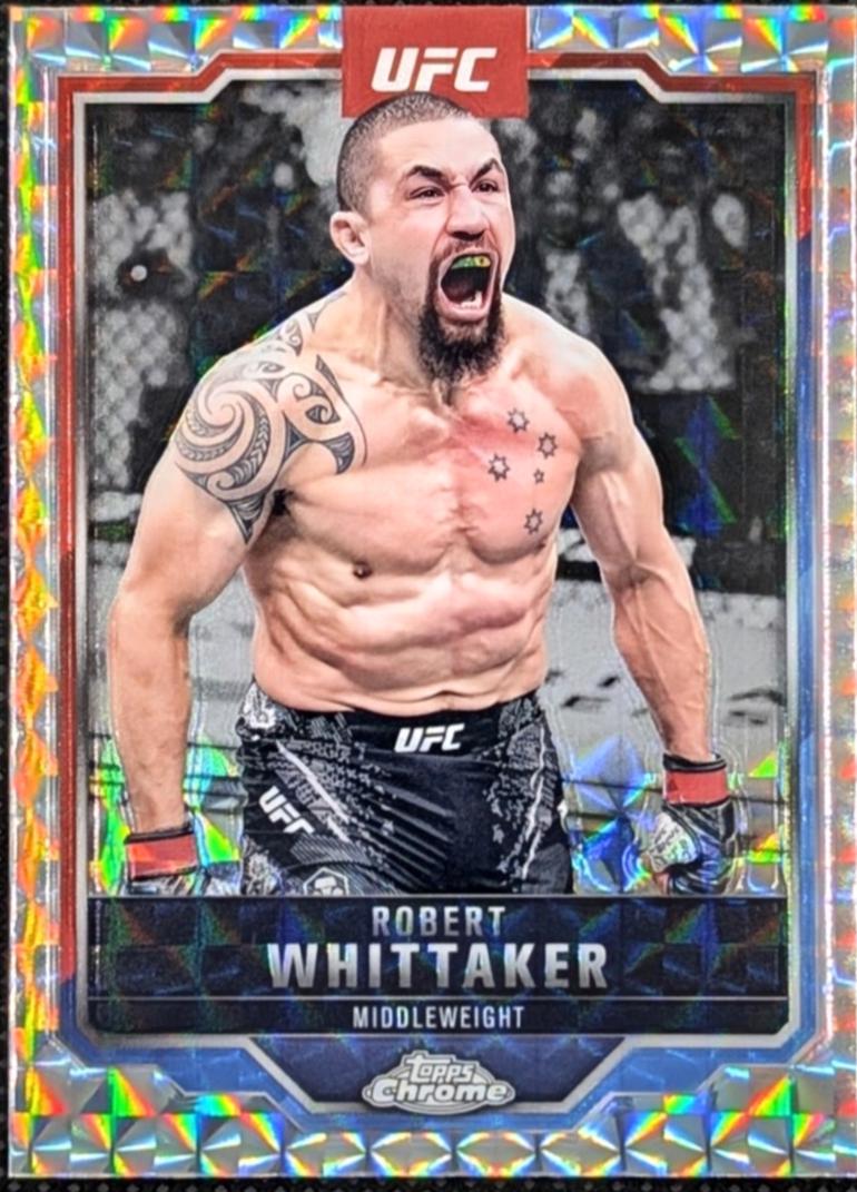 Robert Whittaker 2025 Topps Chrome UFC Base #78 Geometric Refractor