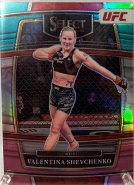 Valentina Shevchenko 2022 Panini Select UFC Concourse #67 Teal and Pink