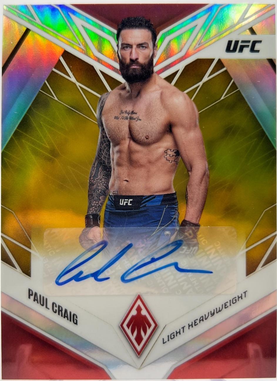 Paul Craig 2023 Panini Chronicles UFC Phoenix Autographs #32 Gold
