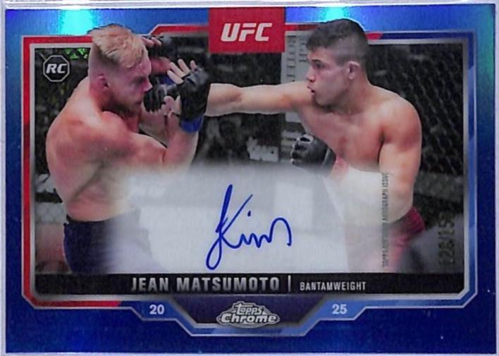 Jean Matsumoto 2025 Topps Chrome UFC Chrome Rookie Autographs #CRA-JO Blue Refractor