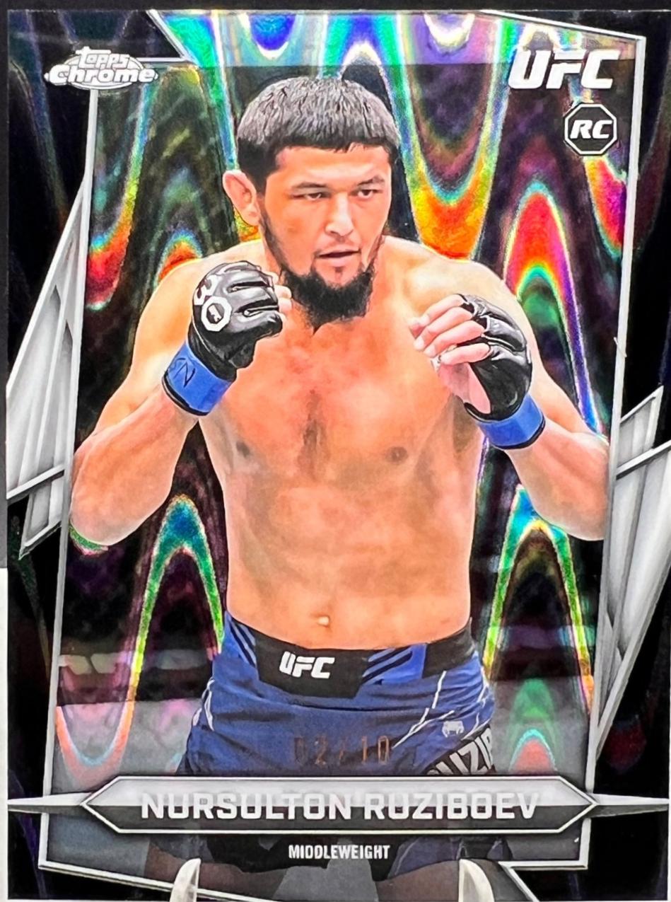 Nursulton Ruziboev 2026 Topps Chrome UFC Base #74 Black Refractor