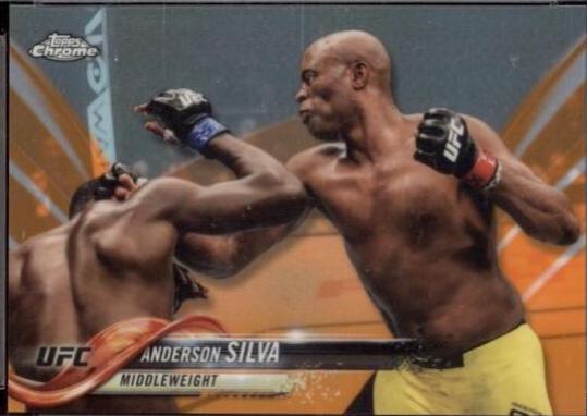 Anderson Silva 2018 Topps Chrome UFC Base #42 Orange