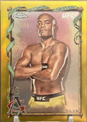 Anderson Silva 2024 Topps Chrome UFC Allen & Ginter #AAG-25 Gold Refractor