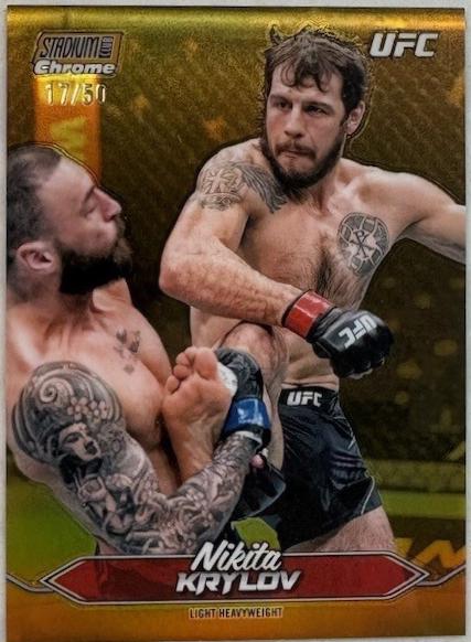 Nikita Krylov 2025 Topps Stadium Club UFC Base Chrome #C-127 Gold Refractor