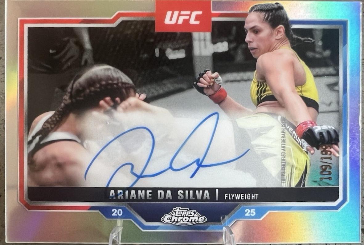 Ariane da Silva 2025 Topps Chrome UFC Chrome Veteran Autographs #CVA-AL Refractor