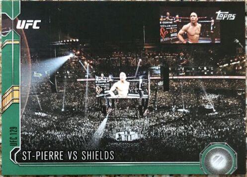 Georges St-Pierre / Jake Shields 2015 Topps UFC Chronicles Base #125 Green