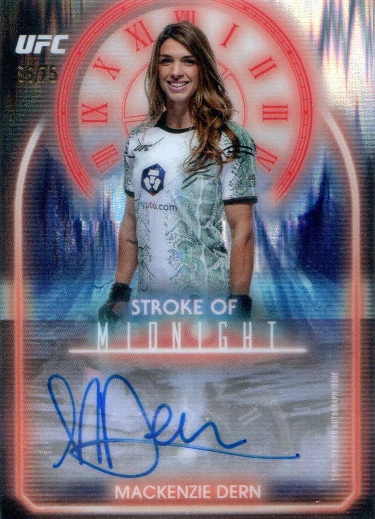 Mackenzie Dern 2025 Topps Midnight UFC Stroke of Midnight Autographs #SMA-MD Dusk