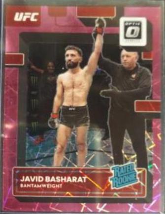 Javid Basharat 2023 Panini Donruss Optic UFC Base #126 Pink Velocity