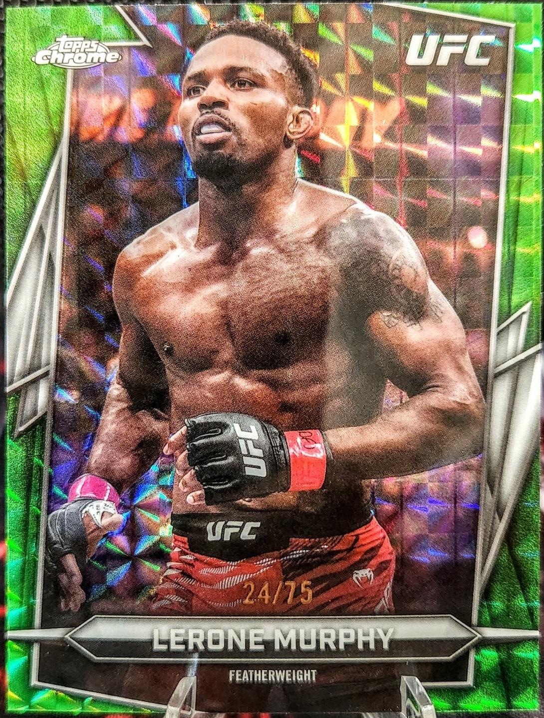 Lerone Murphy 2026 Topps Chrome UFC Base #190 Green Geometric Refractor