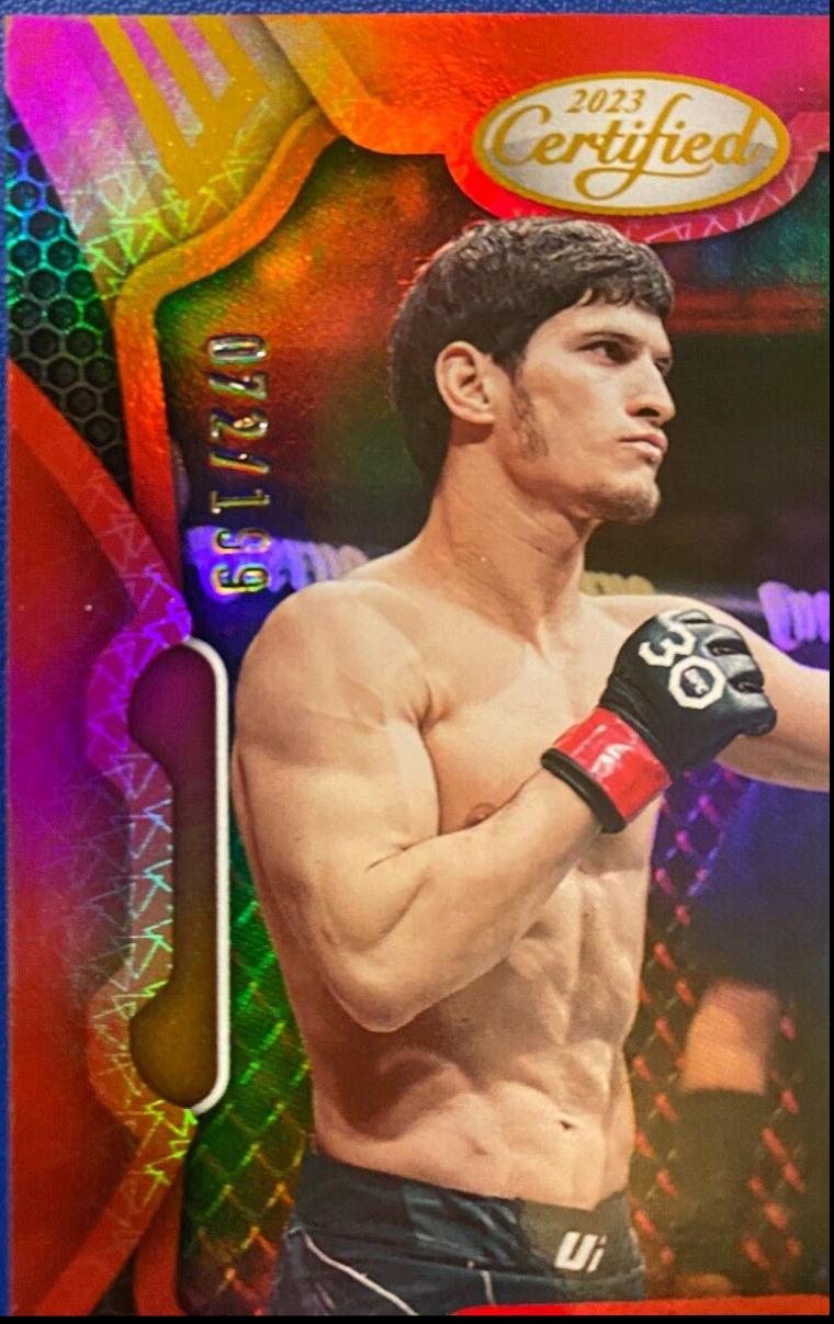 Movsar Evloev 2023 Panini Chronicles UFC Base Certified #229 Red