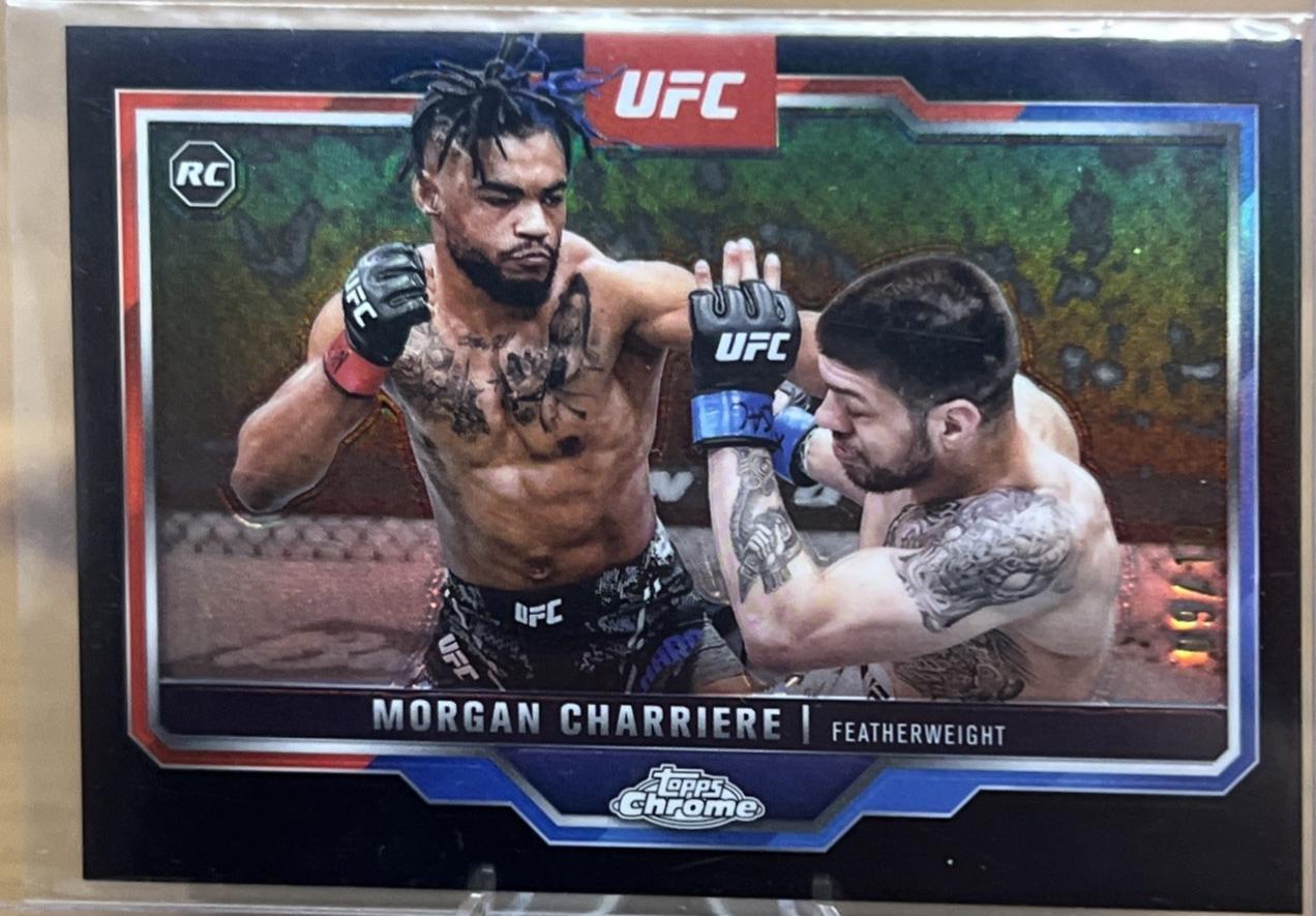 Morgan Charriere 2025 Topps Chrome UFC Base #37 Black Refractor