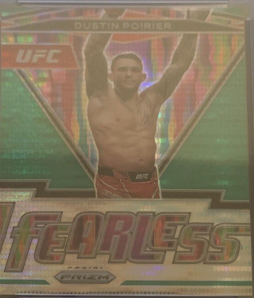 Dustin Poirier 2022 Panini Prizm UFC Fearless #18 Green Pulsar