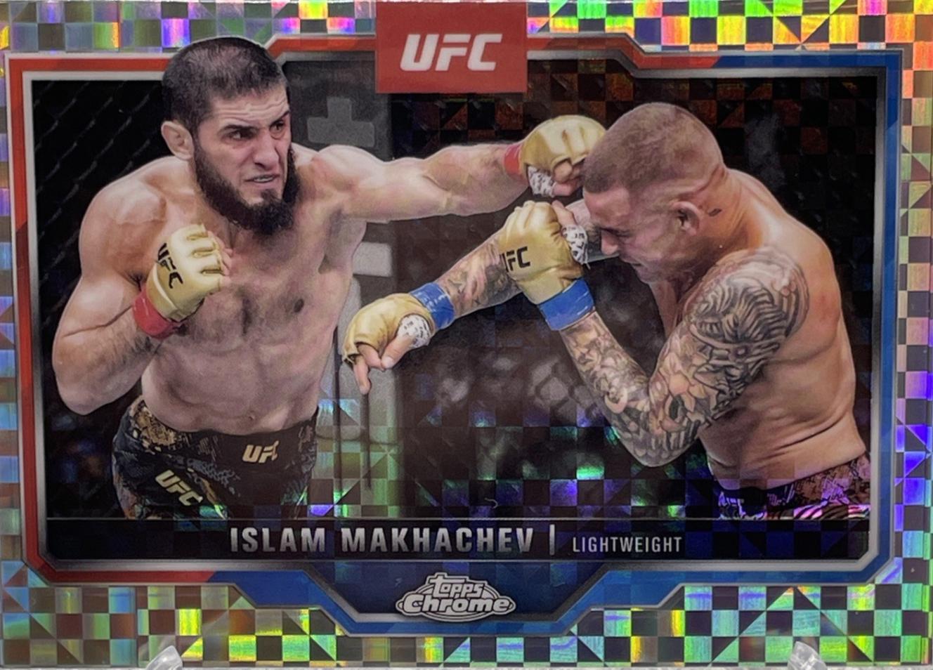 Islam Makhachev 2025 Topps Chrome UFC Base #200 X-Fractor