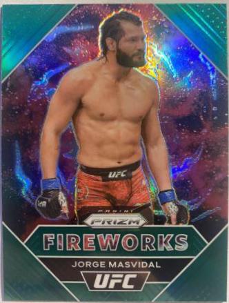 Jorge Masvidal 2021 Panini Prizm UFC Fireworks #16 Green