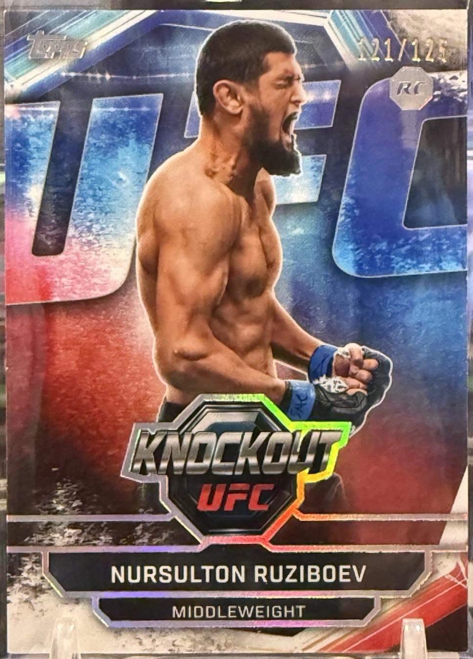 Nursulton Ruziboev 2026 Topps Knockout UFC Base #70 Holo Silver