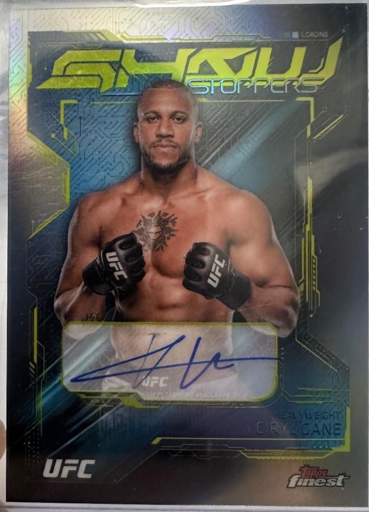 Ciryl Gane 2025 Topps Finest UFC Showstopper Autographs #SSA-CG Refractor